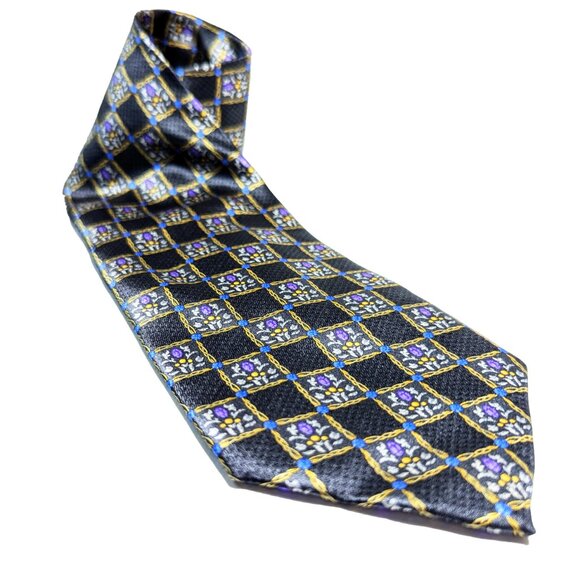 Faberge Silk Tie with Faberge Egg pattern limited edition design #159, like new - Picture 2 of 8